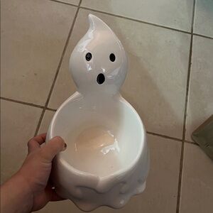 NWT White Ghost Ceramic Candy Bowl